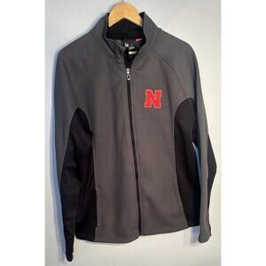 Nebraska Cornhuskers Spyder Full Zip Jacket Men's Charcoal Gray/Black Size Large